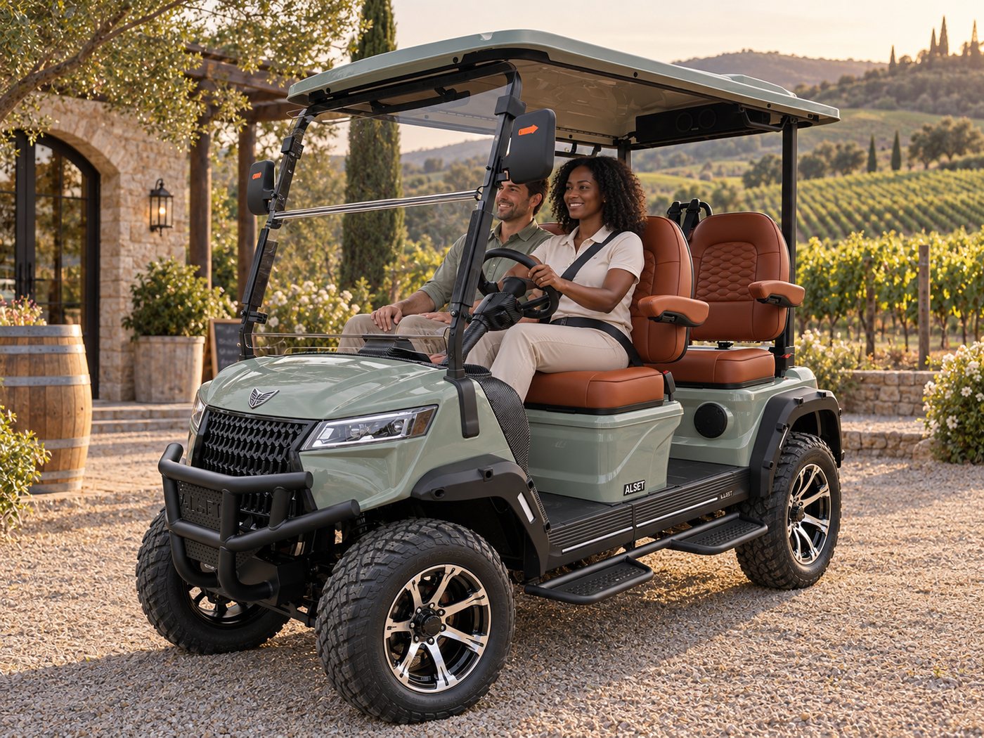 Ascend · Vineyard Afternoon — ALSET lithium electric golf cart