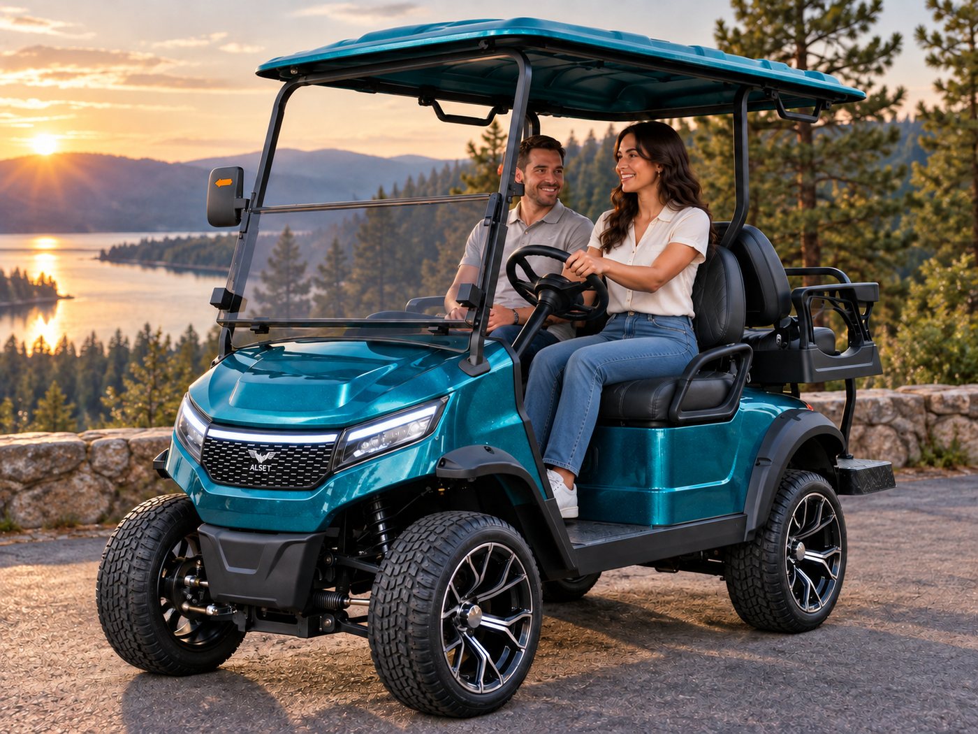 Heritage · Lake Sunset — ALSET lithium electric golf cart