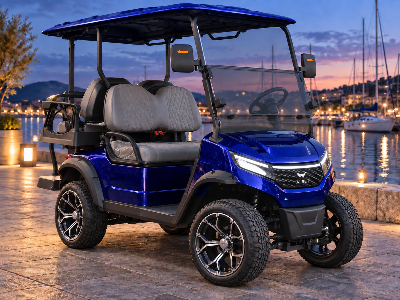 Heritage · Marina Evening — ALSET lithium electric golf cart