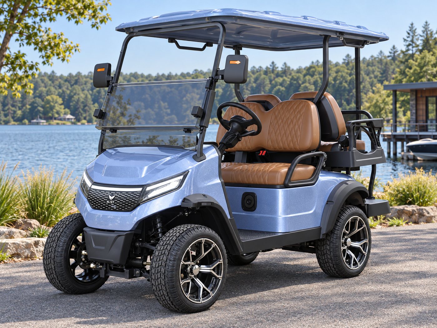 Heritage · Lakefront Retreat — ALSET lithium electric golf cart