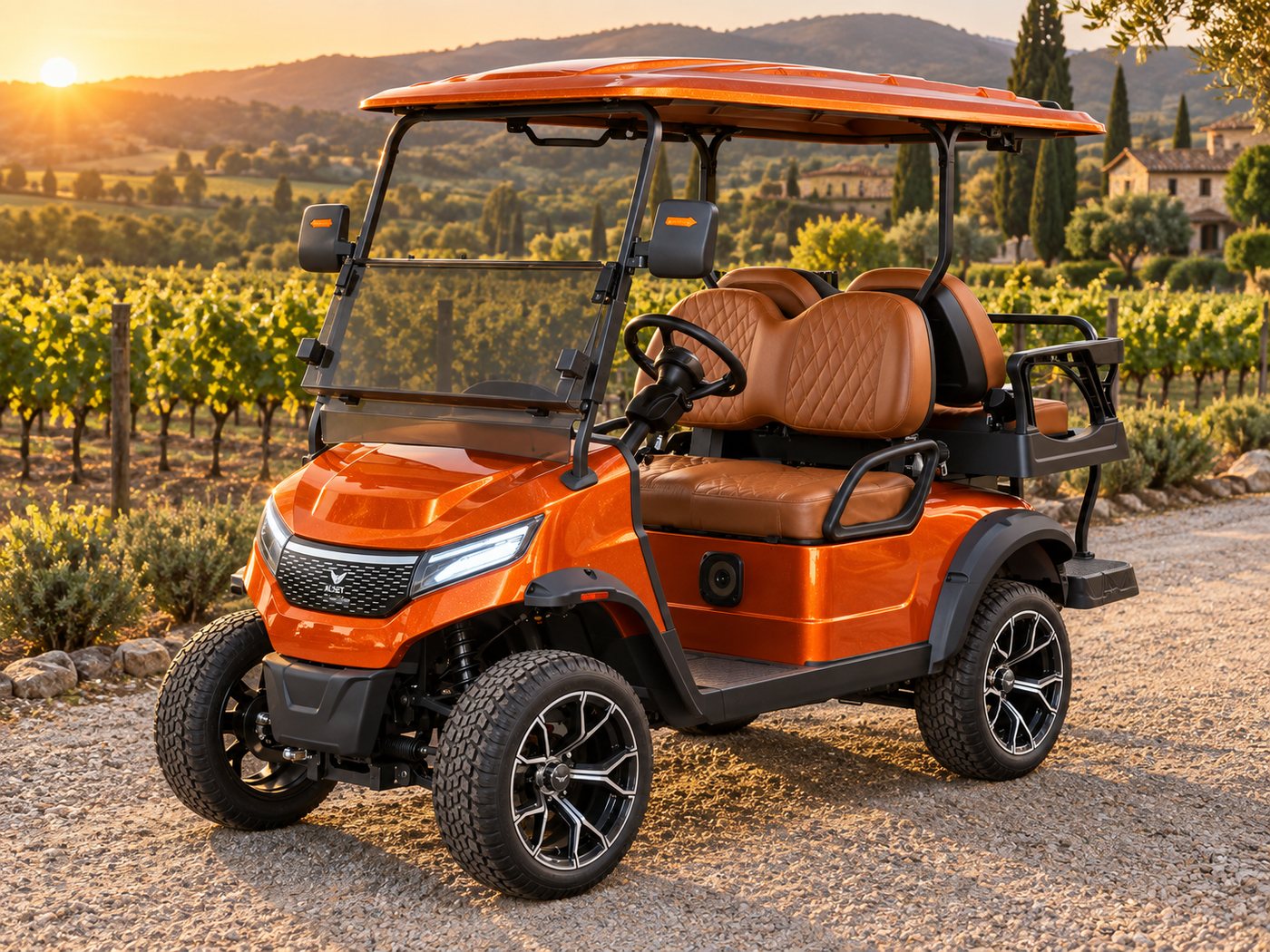 Heritage · Vineyard Sunset — ALSET lithium electric golf cart