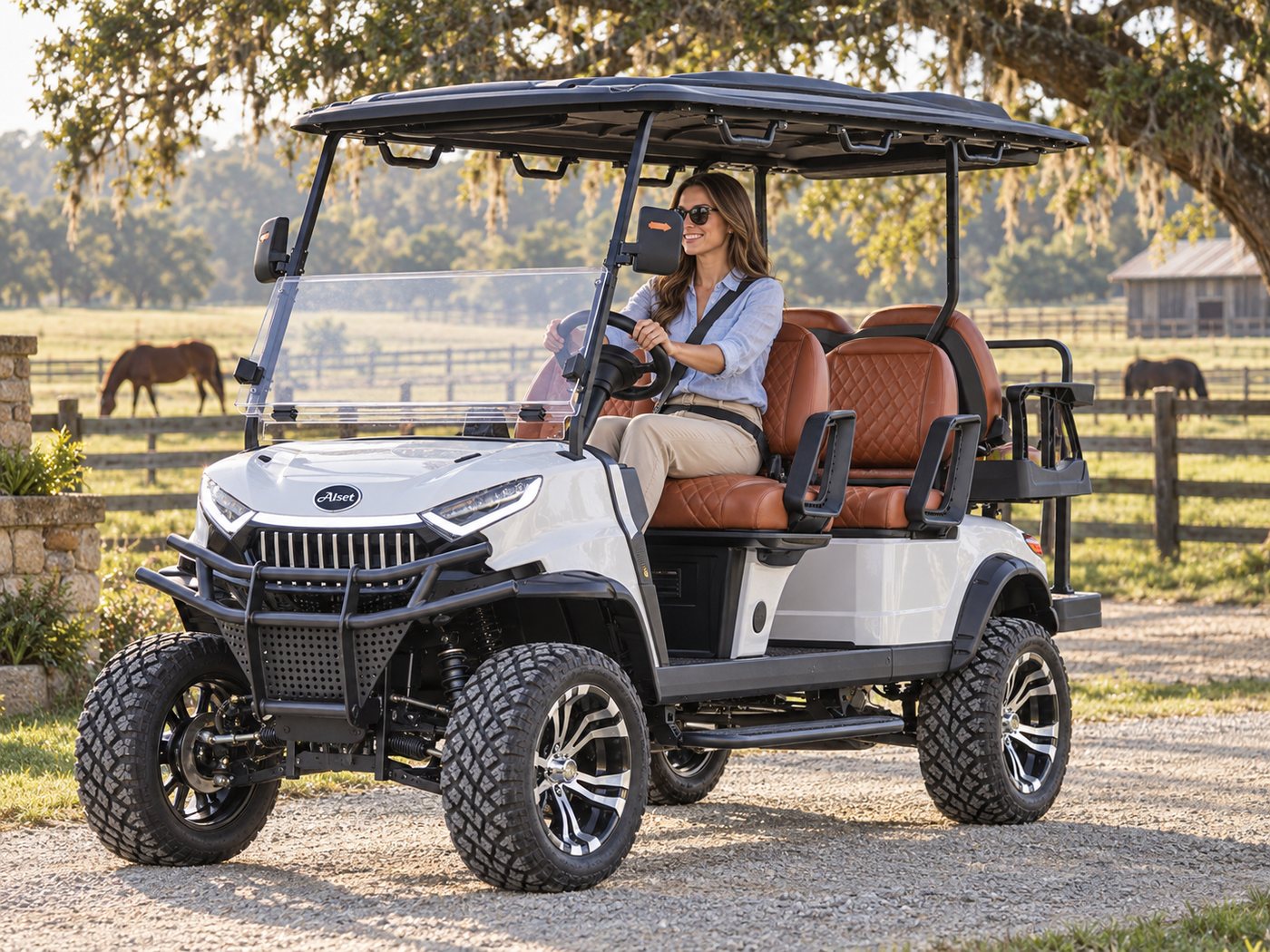 Mako · Ranch Morning — ALSET lithium electric golf cart